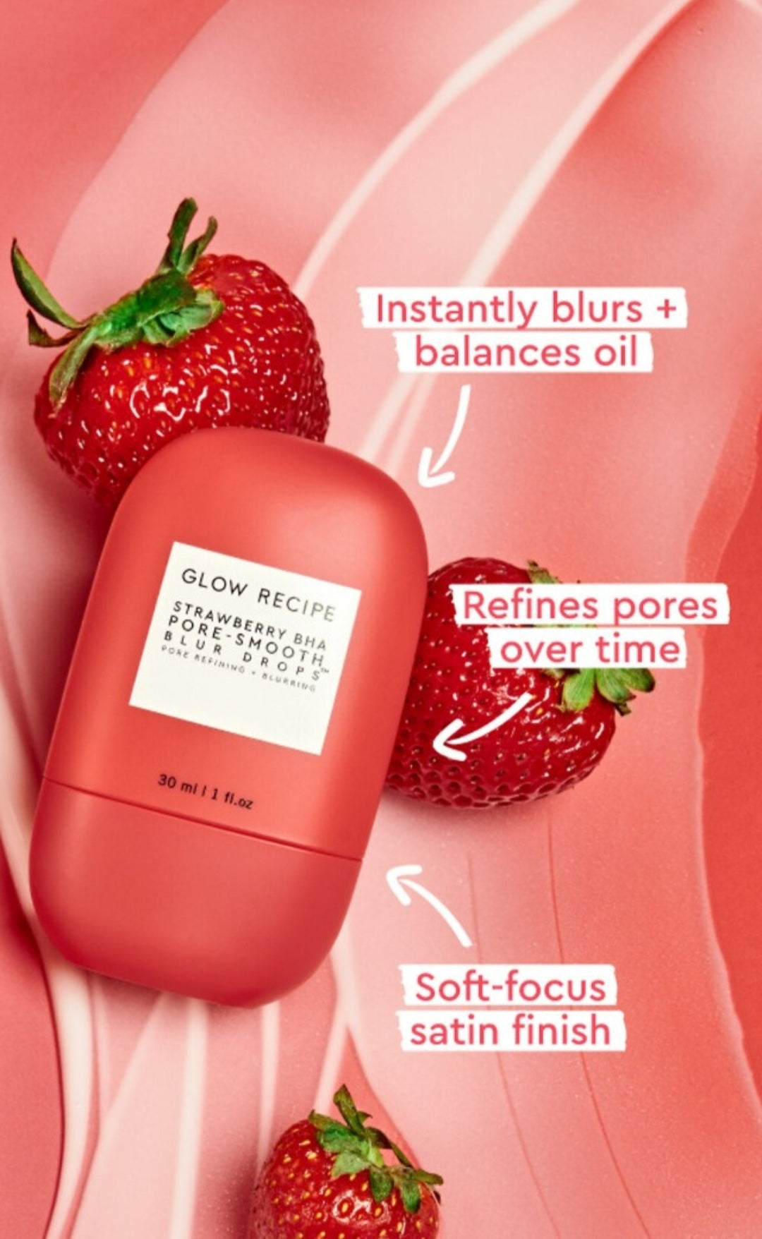 Glow Recipe Strawberry BHA Pore-Smooth Blur Drops