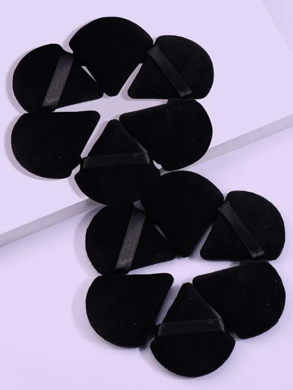 Shein 6pcs black Fan Shaped Powder Puff
