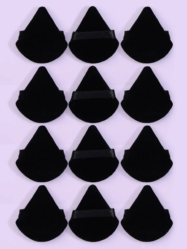 Shein 6pcs black Fan Shaped Powder Puff