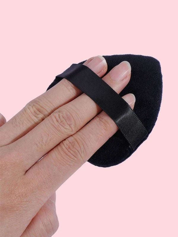 Shein 6pcs Black Heart Shaped Powder Puff