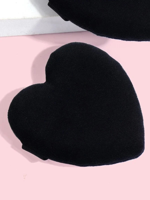 Shein 6pcs Black Heart Shaped Powder Puff