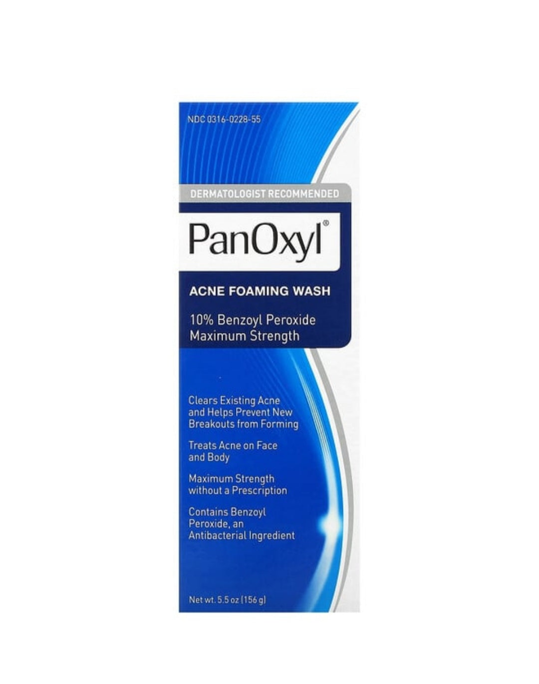 PanOxyl acne foaming wash 10% benzoyl