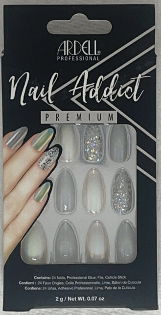 ARDELL, NAIL ADDICT PREMIUM ARTIFICIAL NAIL SET, HOLOGRAPHIC GLITTER
