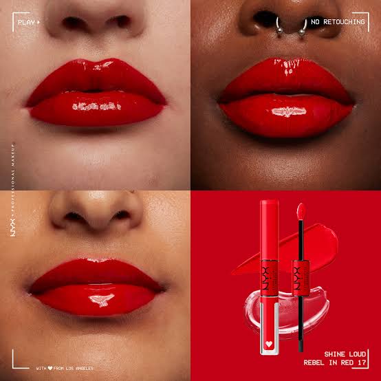 Nyx Shine Loud Lipstick Rebel In Red
