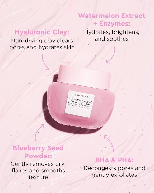 Glow Recipe Water Melon Glow Hylaraunic Pore Tight Facial Mask