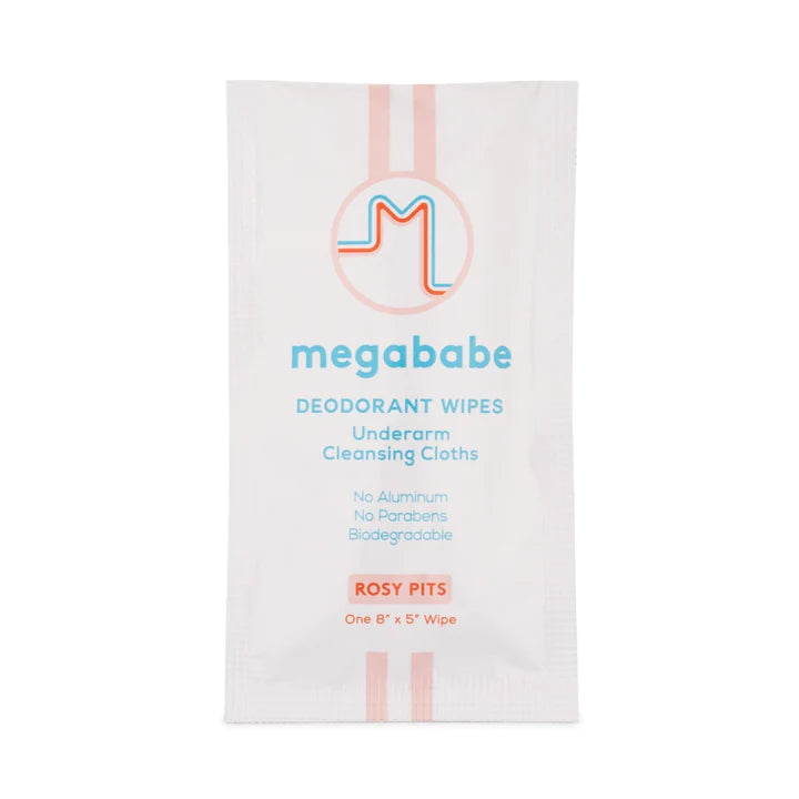 Megababe Rosy Pits Deodorant Wipes18pc