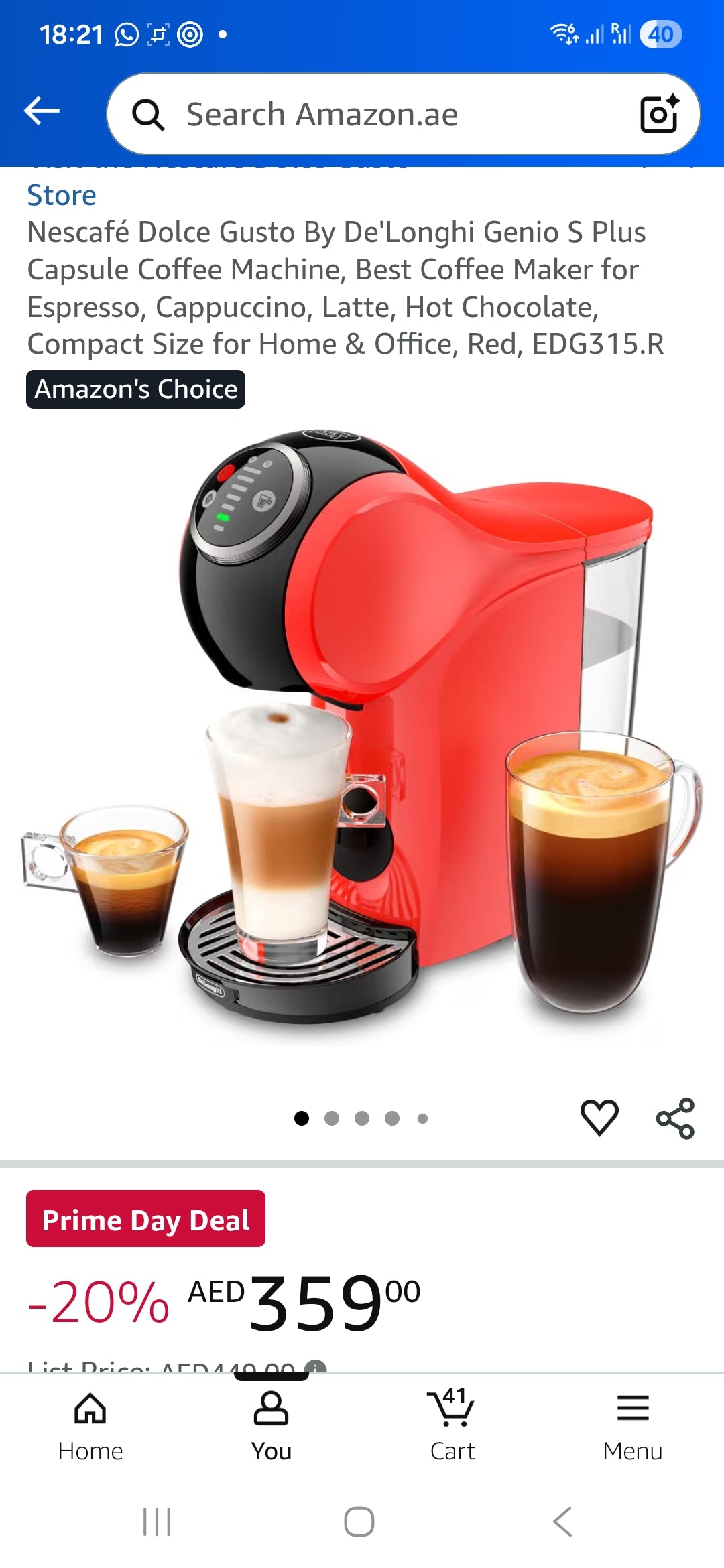 Nescafe Dolce Gusto by De longhi Automatic capsule coffee machine preorder