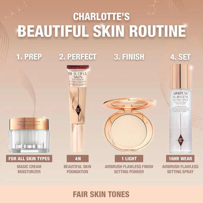 Charlotte Tilbury Beautiful Skin Medium Coverage Liquid Foundation with Hyaluronic Acid